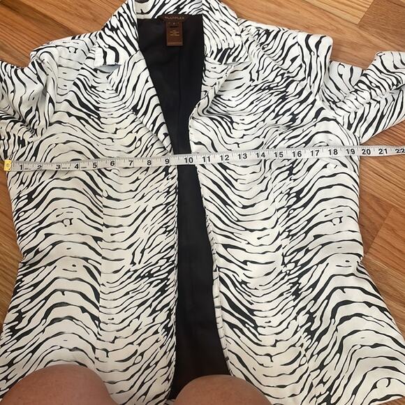 Multiples Zebra Black & White Suede Jacket size small - Picture 6 of 6